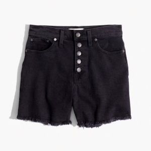 Madewell high rise denim boy short faded black